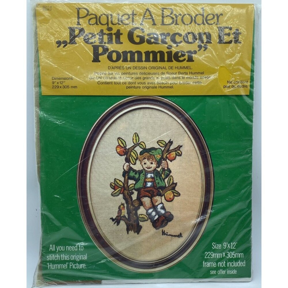 Hummel Apple Tree Boy Needlecraft Kit 9” X 12” National Paragon Corp 85062